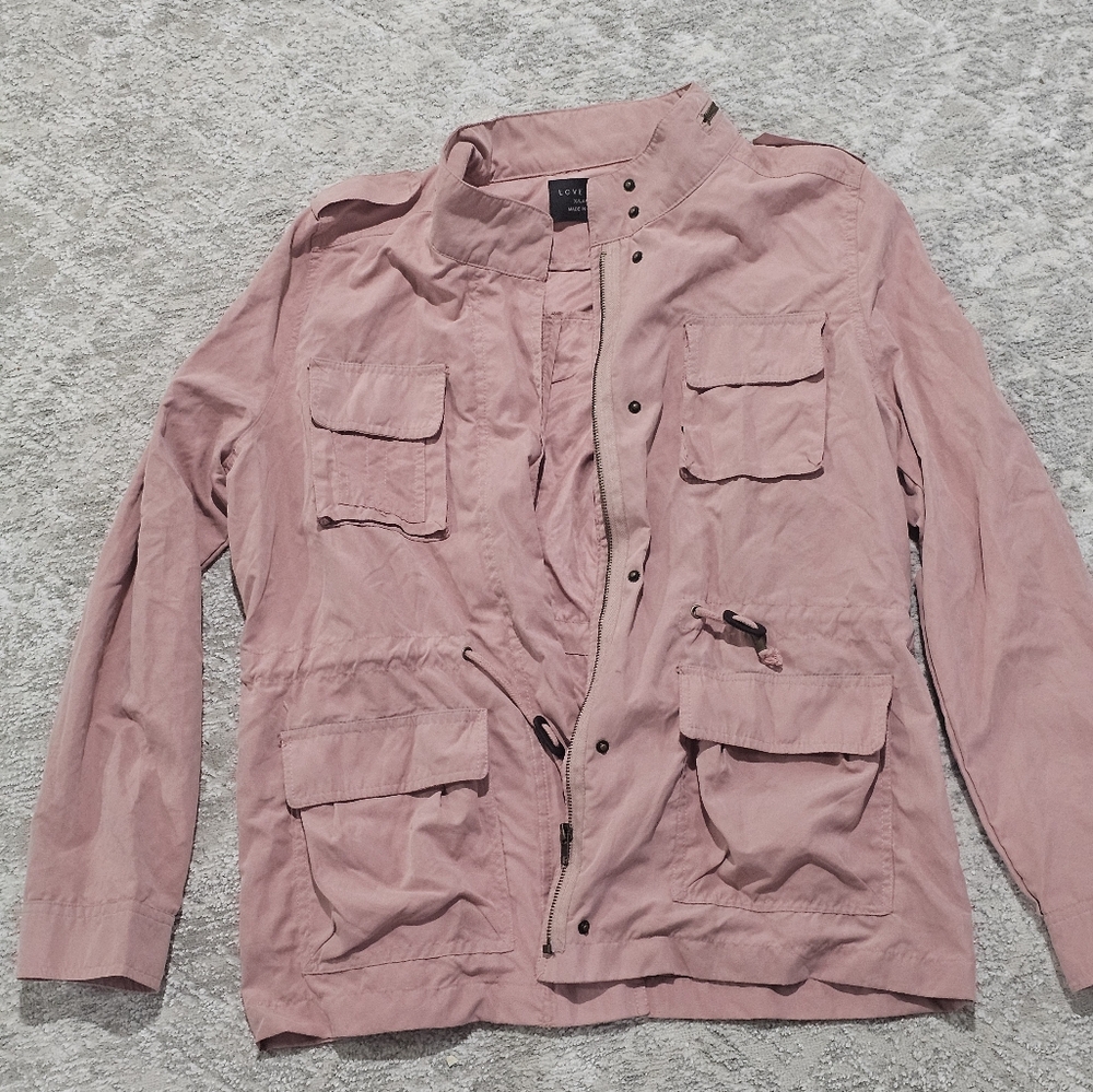 Love Tree Men's Dusty Pink Military Jacket